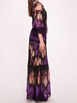 Abstract Viscose Maxi Dress