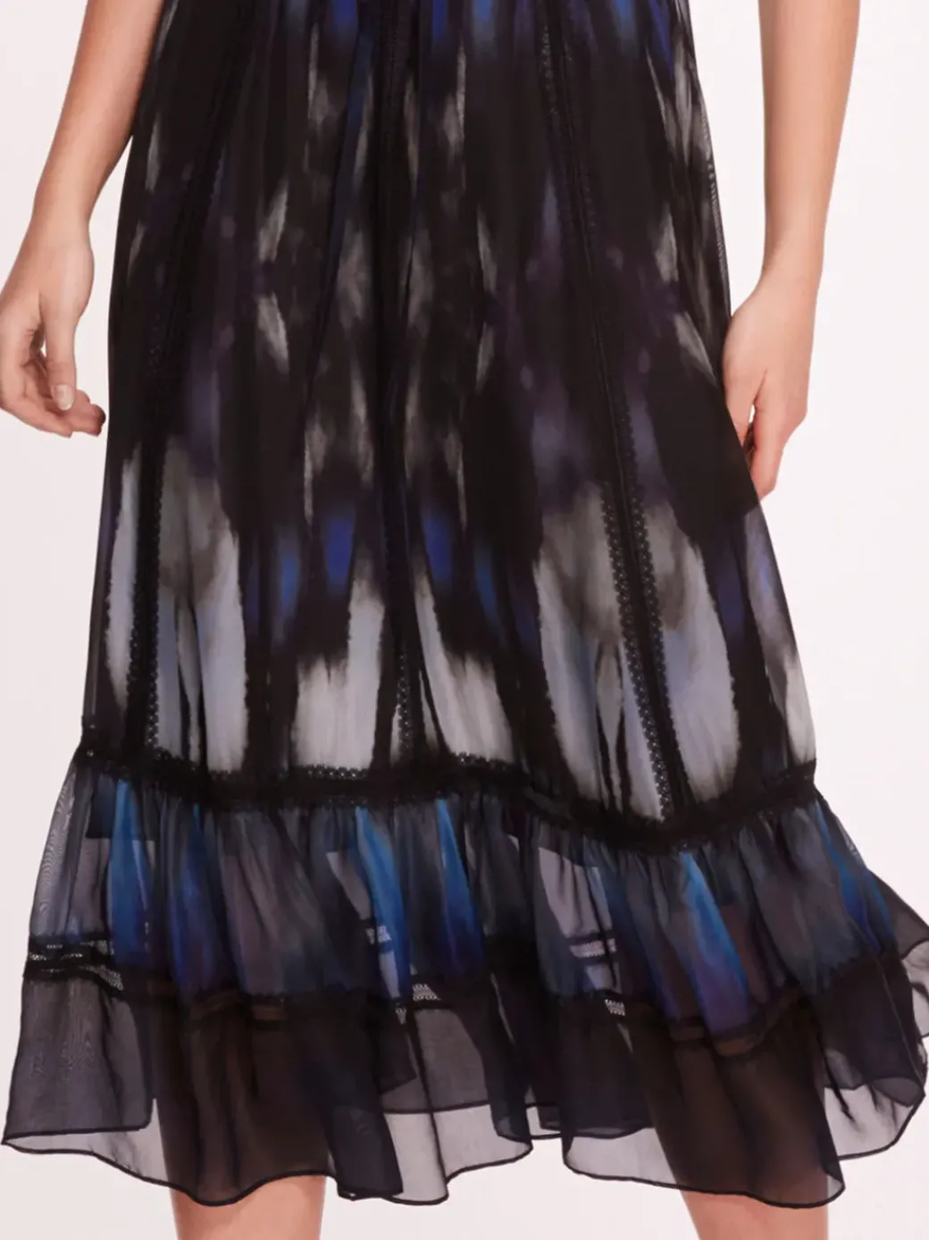Abstract Viscose Midi Dress