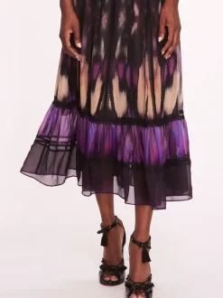 Abstract Viscose Midi Dress