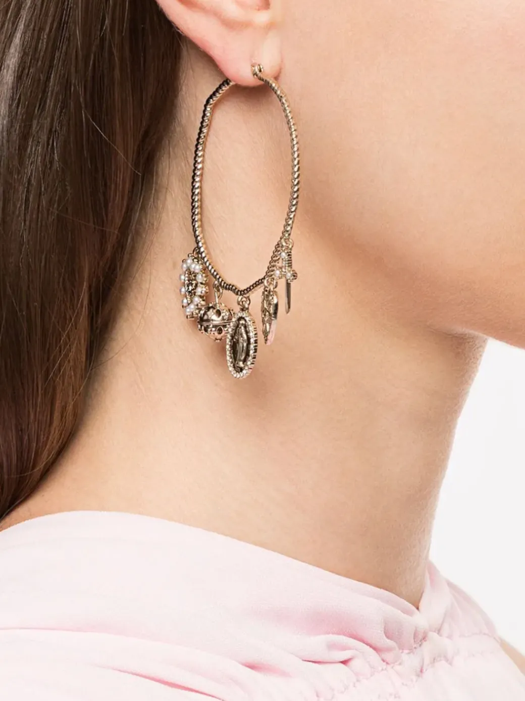 Charm Hoop Earrings