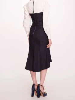Denim Poplin Shirt Dress