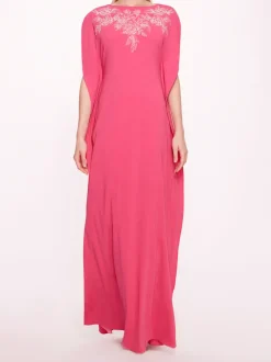 Embroidered Crepe Kaftan