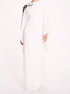 Embroidered Draped Kaftan