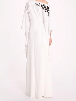 Embroidered Draped Kaftan