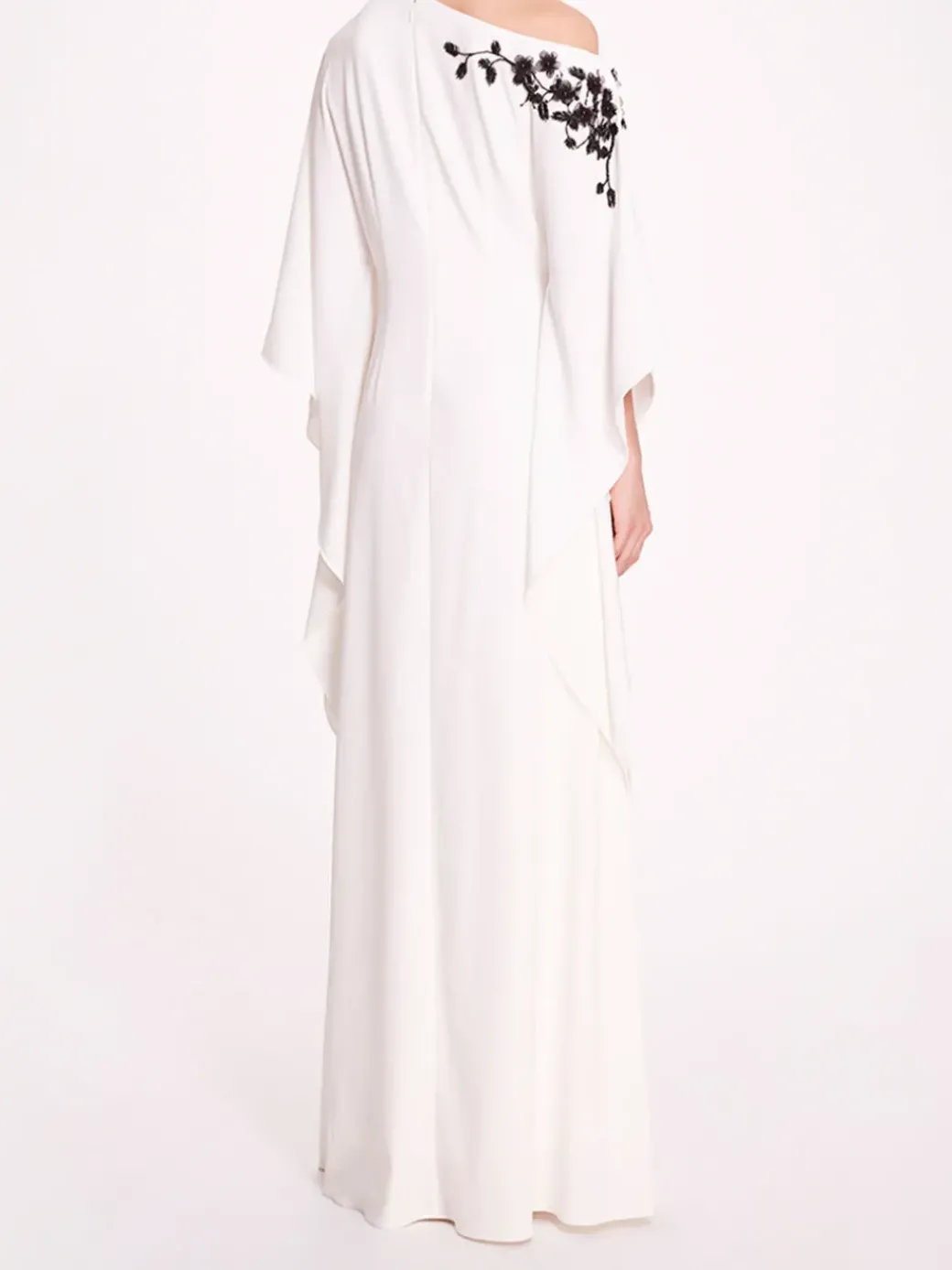Embroidered Draped Kaftan