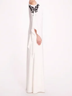 Embroidered Draped Kaftan