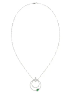 Floral White Gold Pendant Necklace