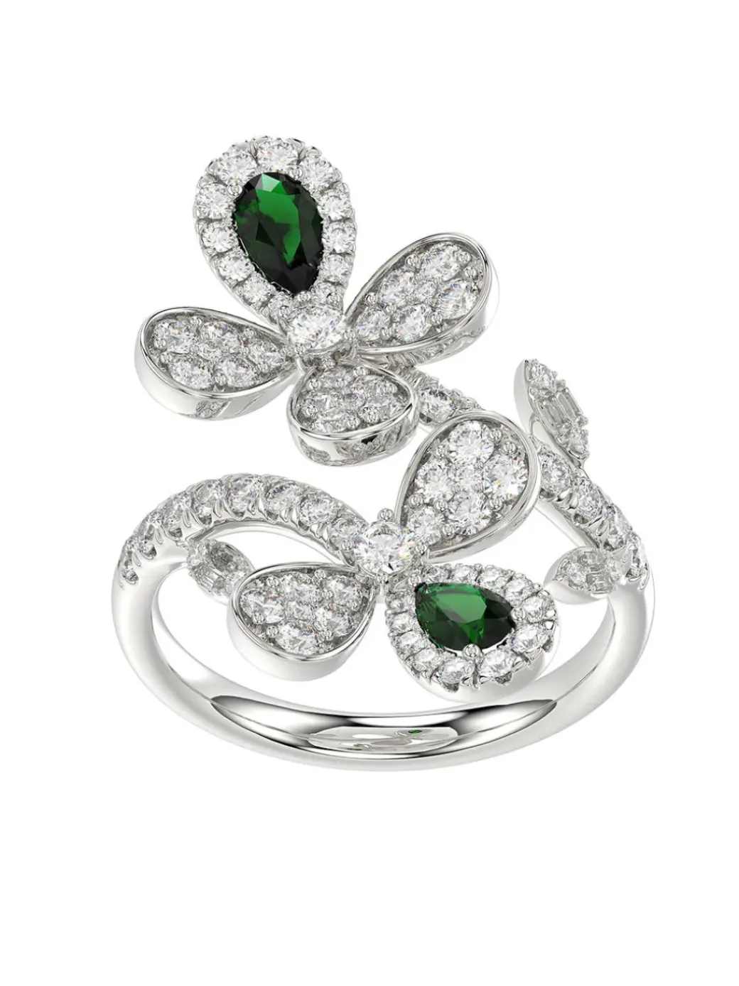 Floral White Gold Ring