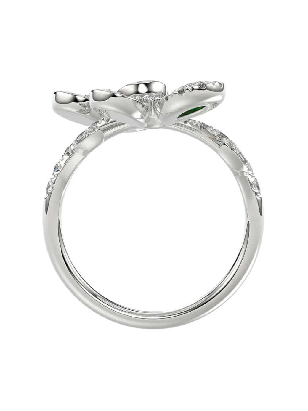 Floral White Gold Ring