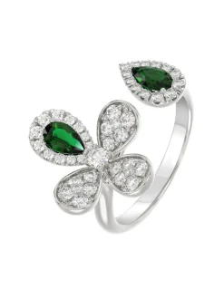 Floral White Gold Ring