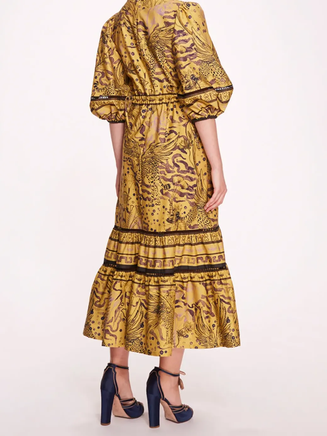 Flying Cheetah Tiered Midi Dress