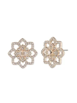 Gold Lace Floral Button