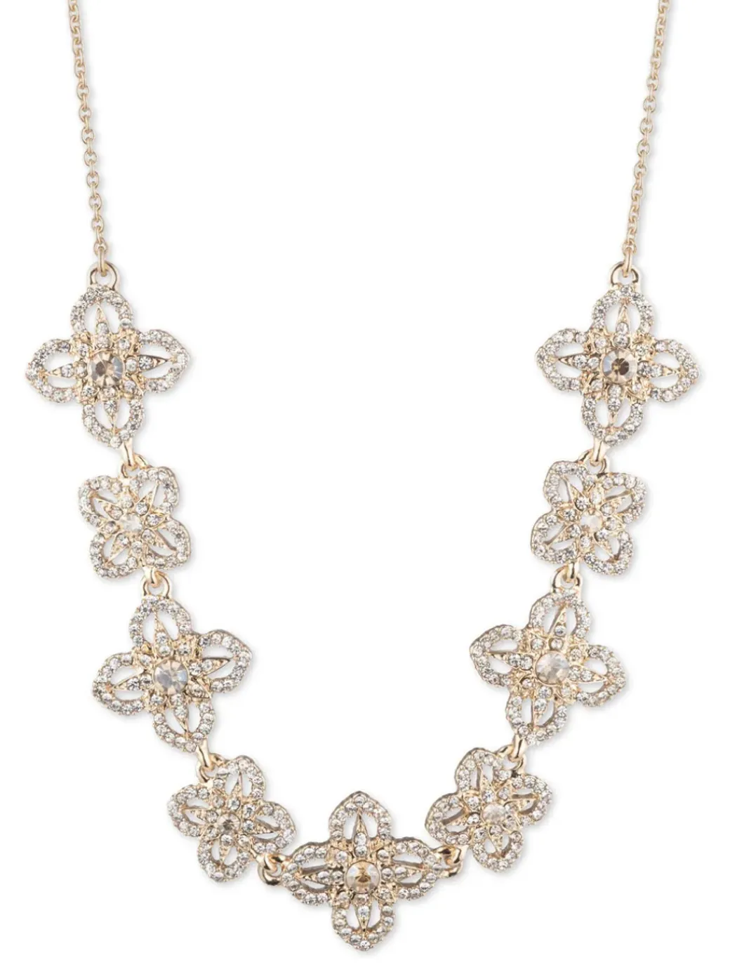 Gold Lace Floral Necklace