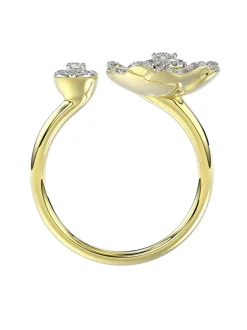 Halo Flower Yellow Gold Ring