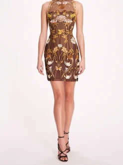 High Neck Tulle Mini Dress