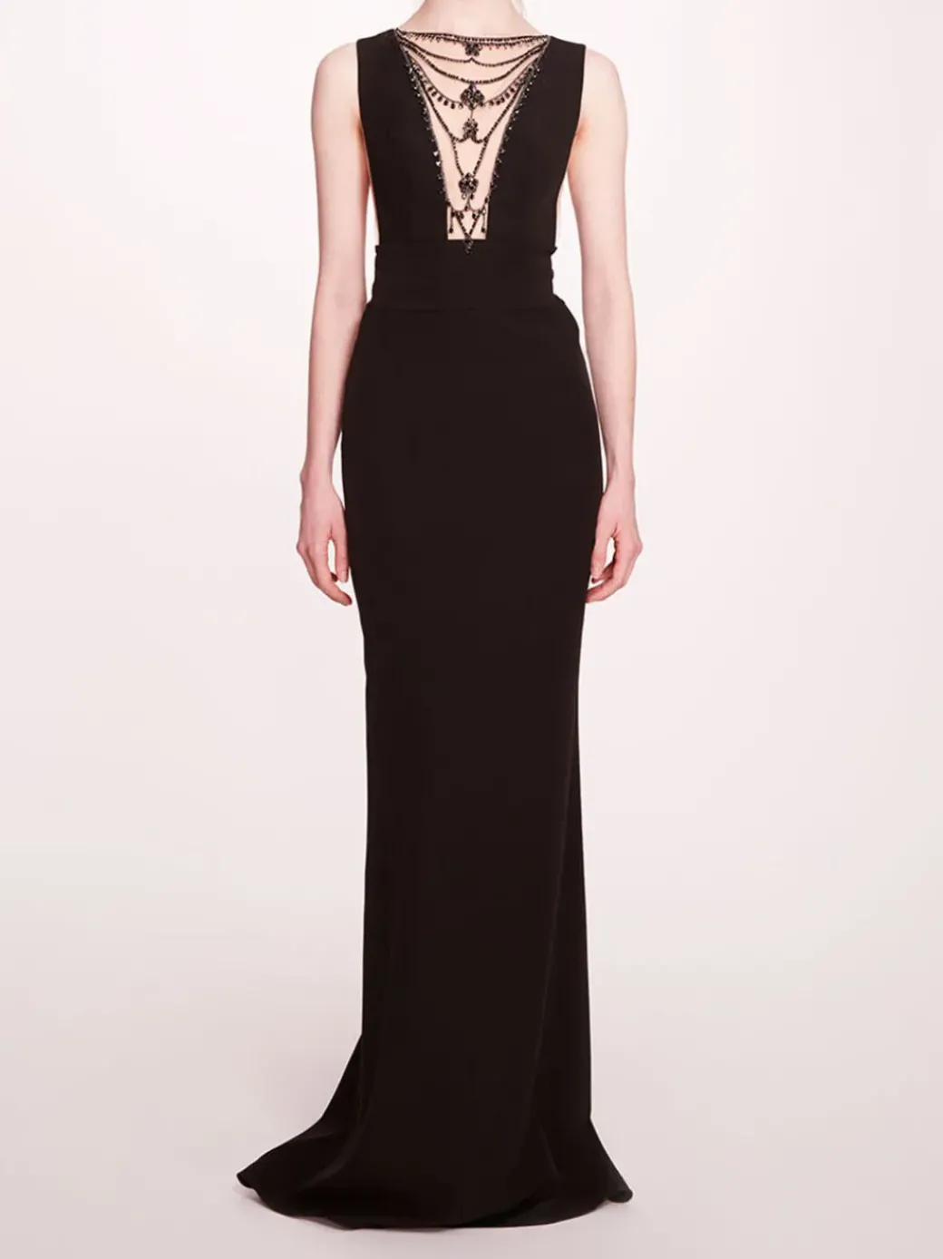 Jewel Embellished Column Gown