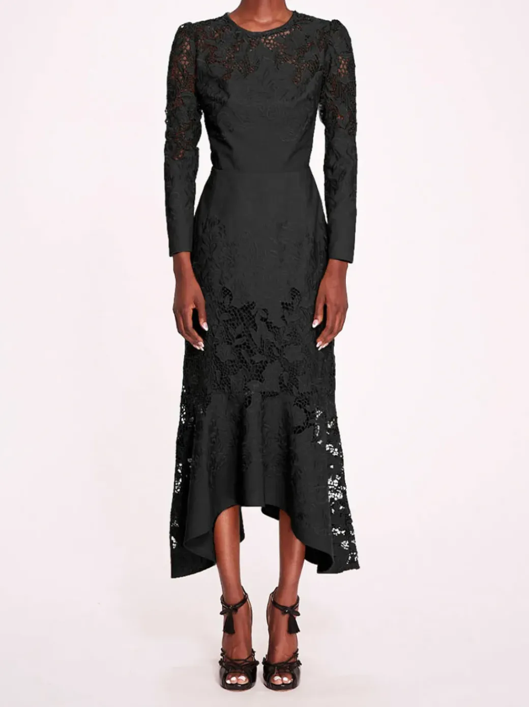 Linen Lace Maxi Dress