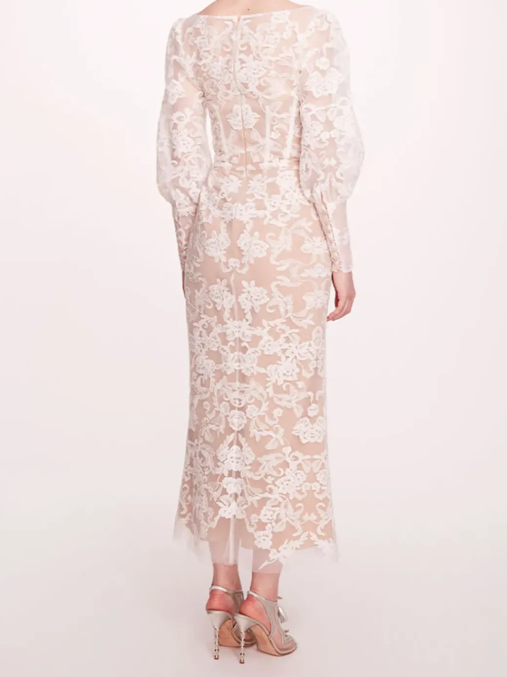 Long Sleeve Corded Midi Dress