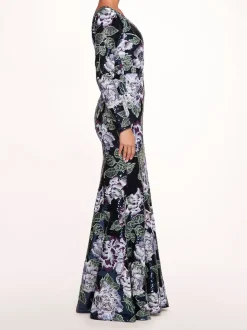 One Shoulder Sequin Gown