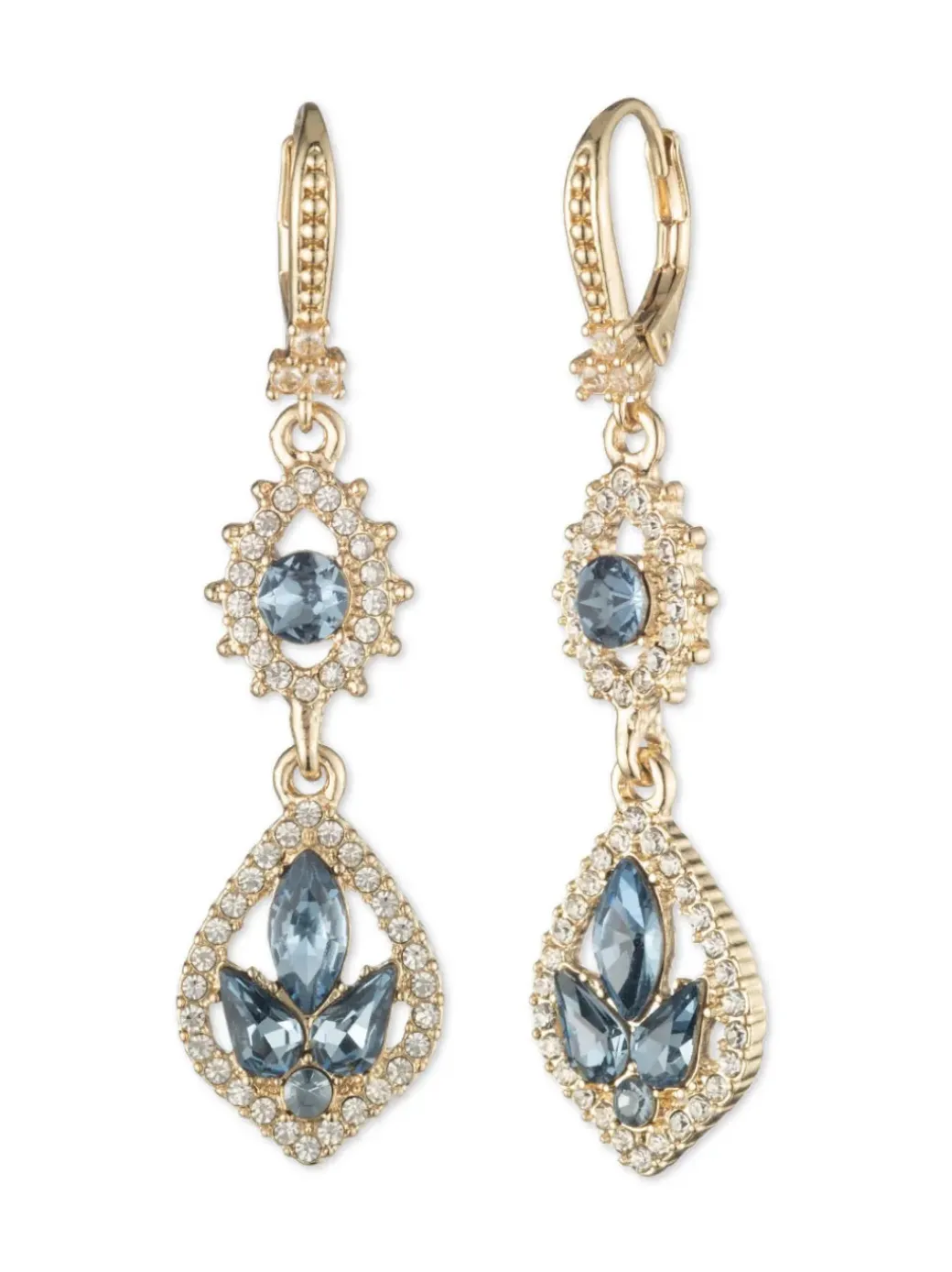 Poised Denim Midi Drop Earring