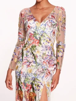 Ribbons Long Sleeve Gown