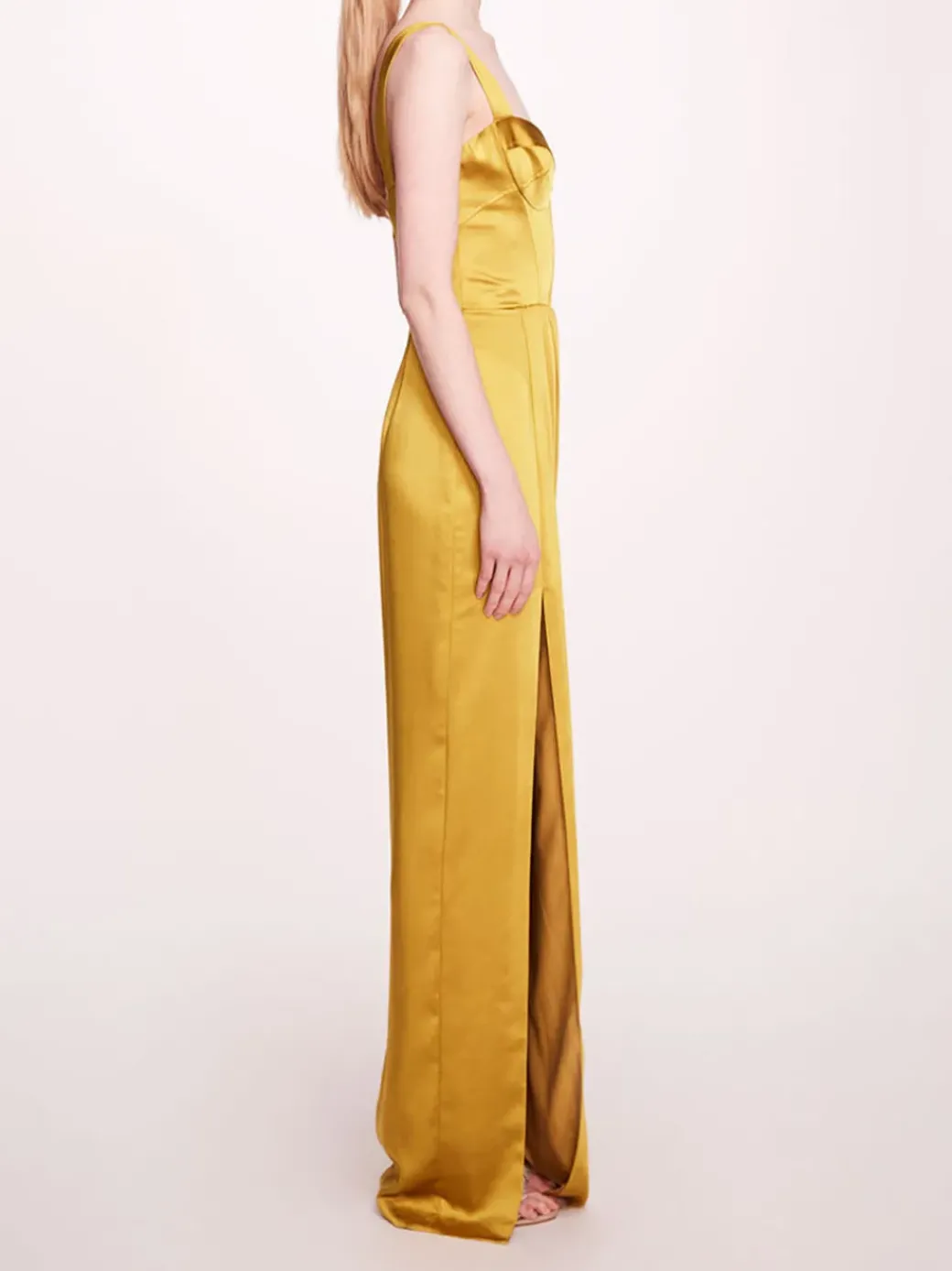 Satin Bustier Gown
