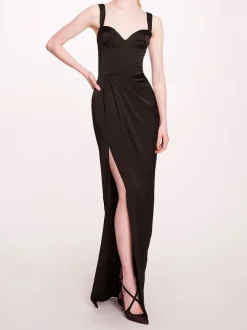 Satin Bustier Gown