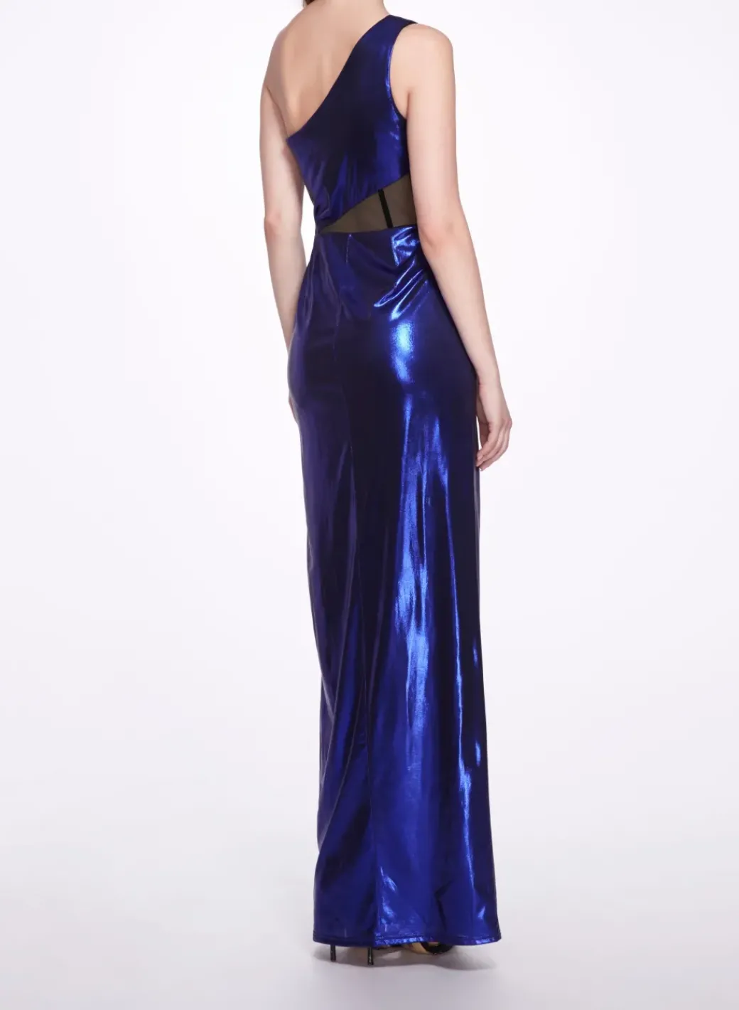 Side Cut-Out Foiled Gown