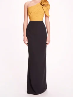 Taffeta Crepe Gown