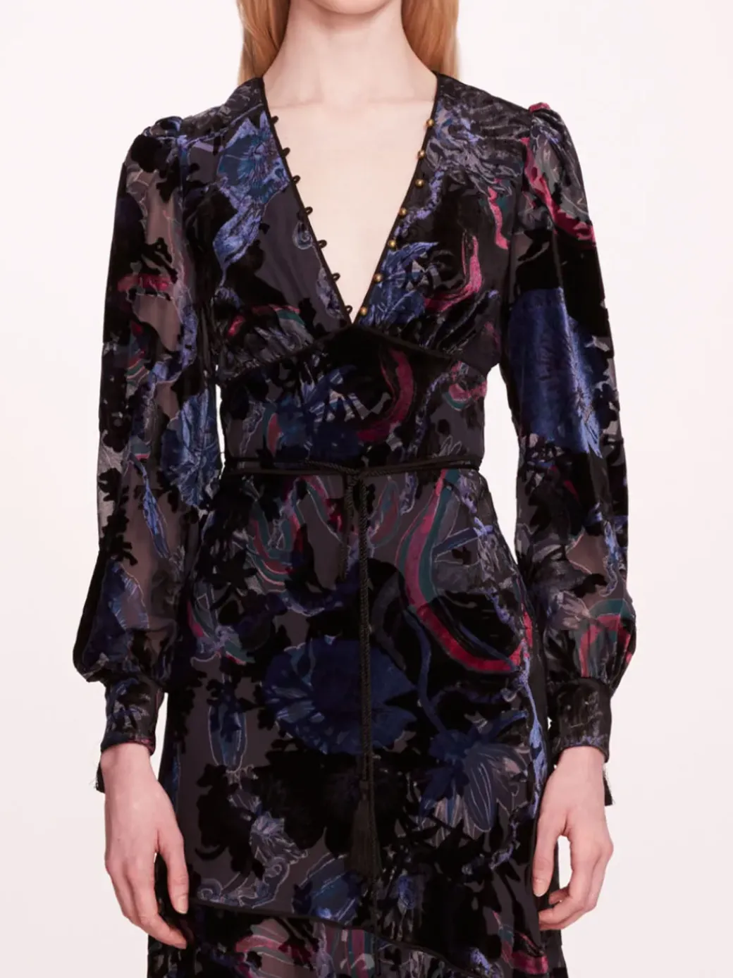 Velvet Burnout Midi Dress
