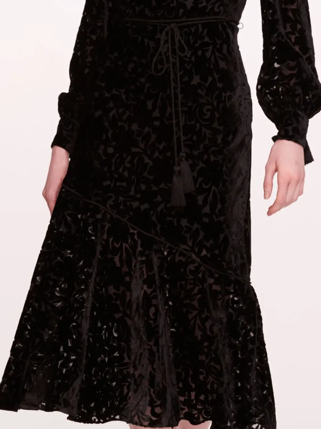 Velvet Burnout Midi Dress