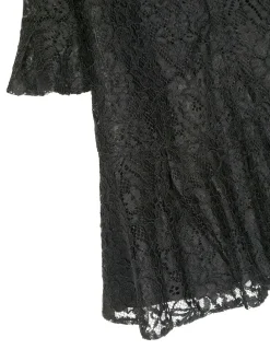 Volant-Embroidered Lace Dress