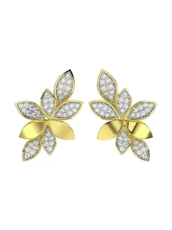 Wild Flower Yellow Gold Earrings
