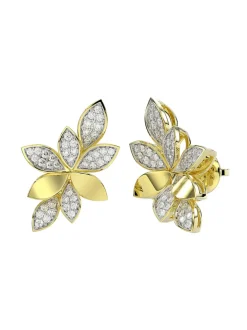 Wild Flower Yellow Gold Earrings