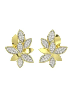 Wild Flower Yellow Gold Earrings