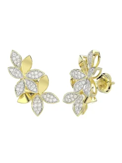 Wild Flower Yellow Gold Earrings