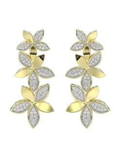 Wild Flower Yellow Gold Earrings