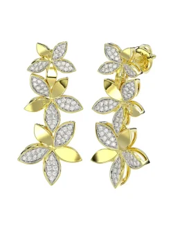 Wild Flower Yellow Gold Earrings