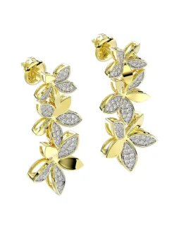 Wild Flower Yellow Gold Earrings