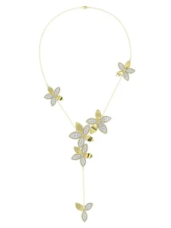 Wild Flower Yellow Gold Y Necklace