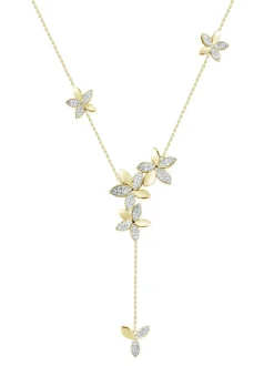Wild Flower Yellow Gold Y Necklace