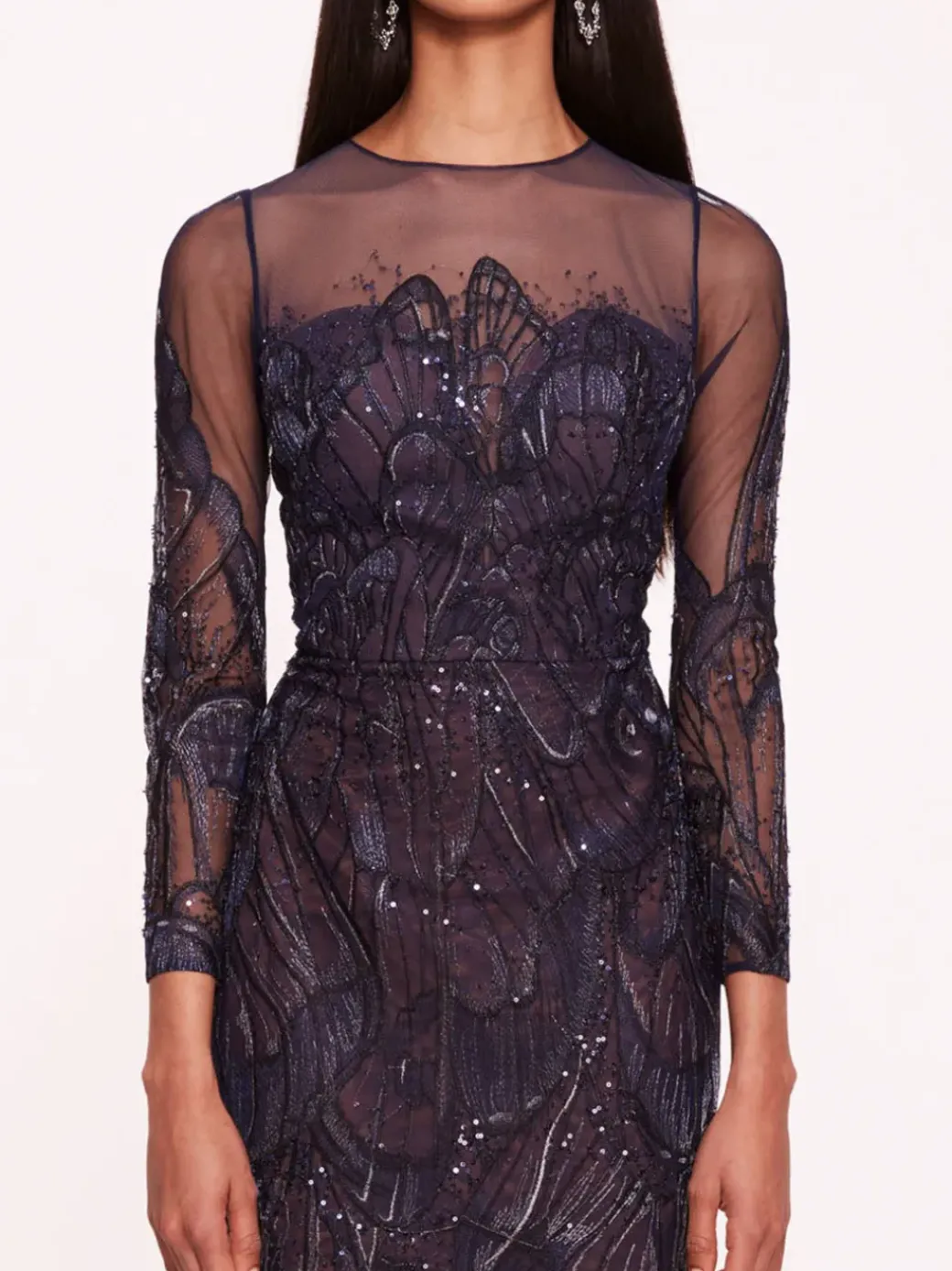 Winged Symphony Midi Dress